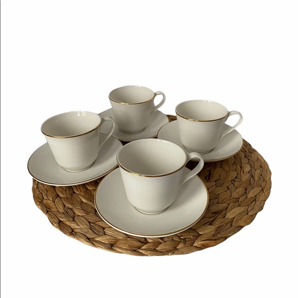 ROYAL DOULTON TEA CUPS WARWICK GOLD SET OF 4 - Picture 3 of 14